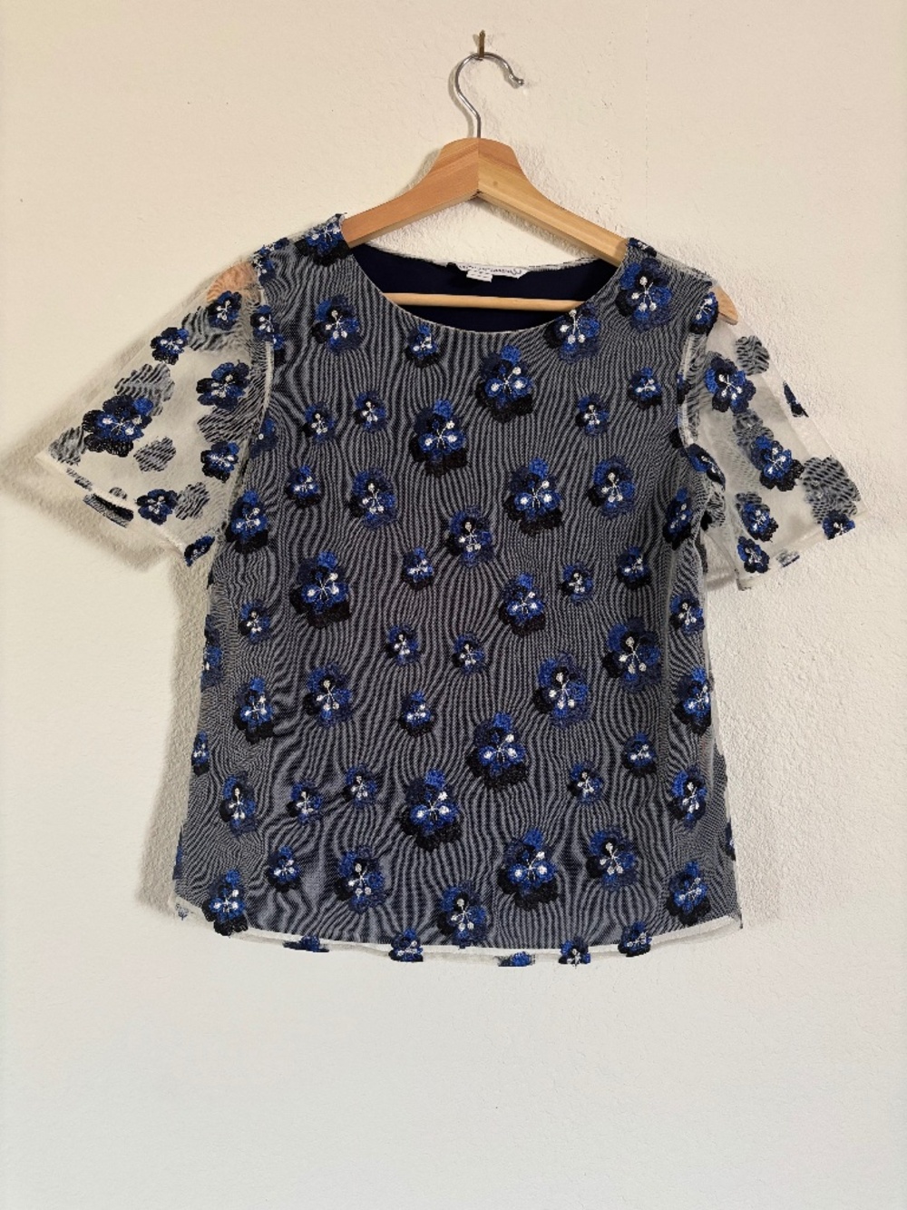 Diane Von Furstenberg mesh top
